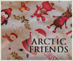 Kocokookie Christmas Bandanas - Arctic Friends Grey