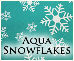 KocoKookie Christmas Bandanas - Aqua Snowflakes