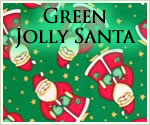 KocoKookie Christmas Bandanas - Green Jolly Santa