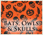 KocoKookie Halloween Bandanas -Bats, Pumpkins And Skulls