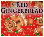 KocoKookie Christmas Bandanas - Red Gingerbread Men
