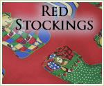 KocoKookie Christmas Bandanas - Red Stockings