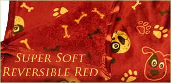 Super Soft Reversible Red Pet Blanket