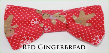 KocoKookie Bow Tie - Christmas Red Gingerbread