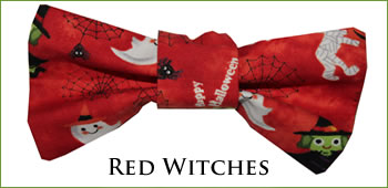 KocoKookie Bow Tie - Halloween Red Witches