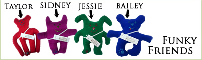 View our range of Funky Friend Dog Toys in a fantastic range of designs and colours!