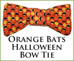 KocoKookie Bow Tie - Halloween Orange Bats