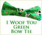 Kocokookie Bow Tie - I Woof You Green