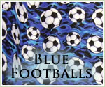 KocoKookie Football Bandanas - Blue Footballs