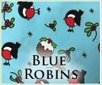 KocoKookie Christmas Bandanas - Blue Robins