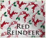 KocoKookie Christmas Bandanas - Cream and Red Reindeer