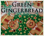 KocoKookie Christmas Bandanas - Green Gingerbread Men