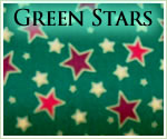 KocoKookie Christmas Bandanas - Green Christmas Stars