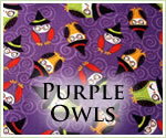 KocoKookie Halloween Bandanas - Purple Owls