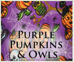KocoKookie Halloween Bandanas - Purple Pumpkins And Owls