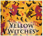 KocoKookie Halloween Bandanas - Yellow Witches