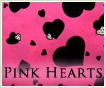KocoKookie Classic Bandanas - Pink And Black Hearts