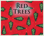 KocoKookie Christmas Bandanas - Red Green Christmas Trees