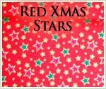KocoKookie Christmas Bandanas - Red Christmas Stars