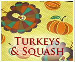 KocoKookie Thanks Giving Bandanas - Turkeys And Squash