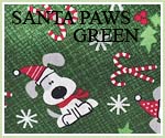 Kocokookie Christmas Bandana - Santa Paws Green
