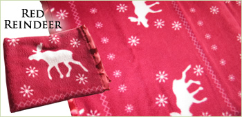 KocoKookie Pet Blankets - Red Reindeer Christmas