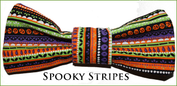 KocoKookie Bow Tie - Halloween Spooky Stripes