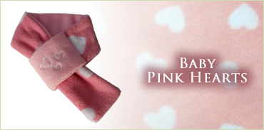 KocoKookie Dog Scarf - Baby Pink Hearts
