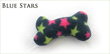 KocoKookie Dog Toys - Squeaky Bones Small - Blue Stars