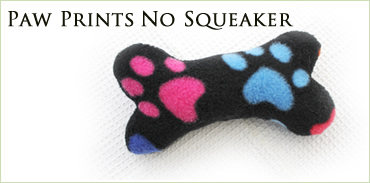 KocoKookie Dog Toys - Squeaky Bones Small - Paw Prints (No squeaker)