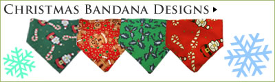 Take a look at our Kocokookie range of dog bandana Christmas designs