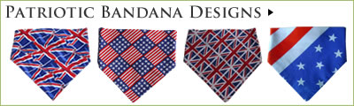 Take a look at our Kocokookie range of dog bandana Patriotic designs